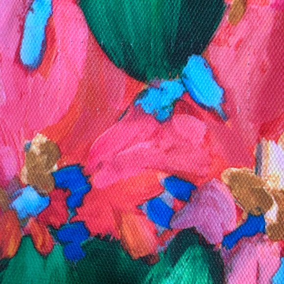 Clinique Yellow Pink Orange Floral Makeup Bags - Picture 12 of 13